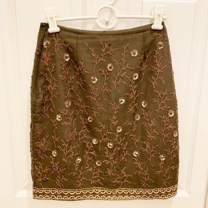 Compagnie International Express: Beaded Silk Skirt